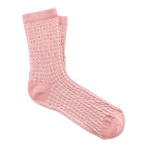 Birkenstock Pink Structured Dot Socks